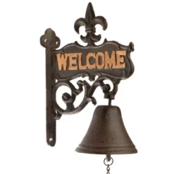 Juvale Cast Iron Bell, Welcome Entry Door Bell, Antique Doorbell Decoration, Black, 6.7 X 8.9 X 0.8 In -Juvale GUEST 02fa0fd9 a023 4ca0 9d45 8cf5c6557895