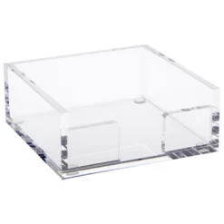 Juvale Clear Acrylic Sticky Note Holder For Desk Organization, Storage, Office Supplies Organizer, Notepad Dispenser For Dorm Room Accessories, 4x4 In -Juvale GUEST 035301b5 93fd 4b57 a19c 6b967b8f229a