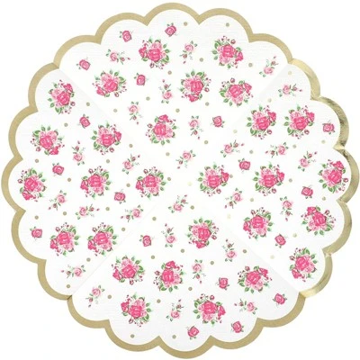 Juvale 50 Pack Vintage Floral Paper Disposable Party Napkins, Scalloped Edge, 3 Ply 3 Juvale 50 Pack Vintage Floral Paper Disposable Party Napkins, Scalloped Edge, 3 Ply - Image 3