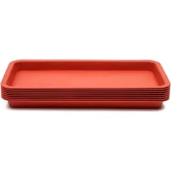 Juvale 8 Pack Plastic Plant Drip Trays For Pots, Rectangular Saucer Pans For Planters And Water Drainage, Indoors, Outdoors, Terracotta Red, 6.5x12 In 9 Juvale 8 Pack Plastic Plant Drip Trays For Pots, Rectangular Saucer Pans For Planters And Water Drainage, Indoors, Outdoors, Terracotta Red, 6.5x12 In -Juvale GUEST 0661b0d6 93a9 4601 bd49 cb817a5052d1