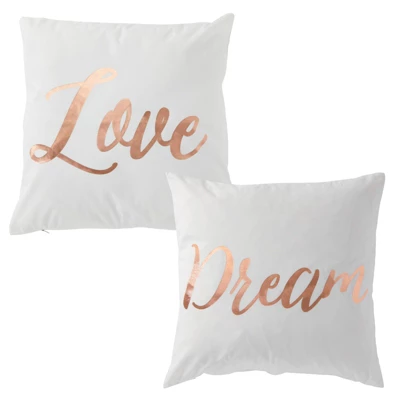 Juvale Set Of 4 Modern Throw Pillow Covers For Couches And Sofas, Home Decor, Live Laugh Love Dream, Rose Gold Prints, 17 X 17 In 7 Juvale Set Of 4 Modern Throw Pillow Covers For Couches And Sofas, Home Decor, Live Laugh Love Dream, Rose Gold Prints, 17 X 17 In - Image 7