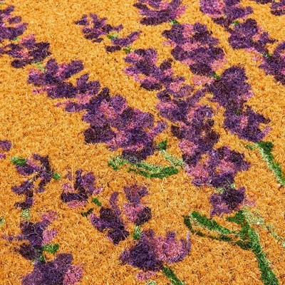 Juvale Floral Spring Coir Door Mat For Front Door, Entryway, 17x30 Lavender Flower Outdoor Welcome Mat For Garden, Garage, Patio, Home, Porch Decor 5 Juvale Floral Spring Coir Door Mat For Front Door, Entryway, 17x30 Lavender Flower Outdoor Welcome Mat For Garden, Garage, Patio, Home, Porch Decor - Image 5