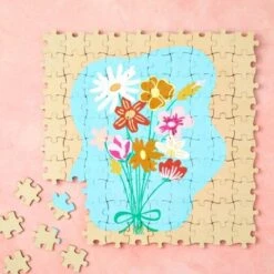 Juvale 100-Pcs Blank Wooden Puzzle, Unfinished, Customizable Jigsaw, MDF Wood Puzzle Pieces For Crafts, DIY, Classroom Activities (1.9x1.6 In)