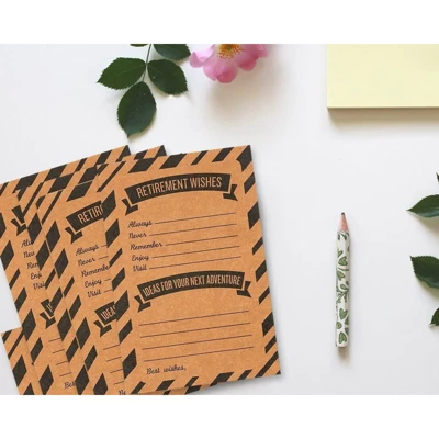 Juvale 50 Pack Happy Retirement Cards Bulk, Wish And Advice Cards With Envelopes, Retirement Party Supplies, 4 X 6 In 2 Juvale 50 Pack Happy Retirement Cards Bulk, Wish And Advice Cards With Envelopes, Retirement Party Supplies, 4 X 6 In - Image 2