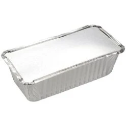 Juvale 50 Pack Disposable Aluminum Loaf Pans With Lids, 22oz Tins For Baking, Heating, Storing, 8.5 X 2.5 X 4.5 In -Juvale GUEST 0a735c4e 2fdf 4a4e bfd4 9a7fd114d2a8