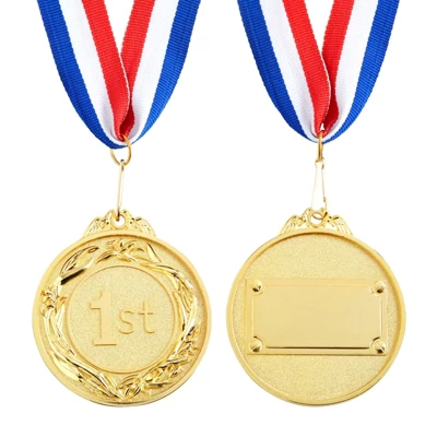 Juvale 6-Pack Gold Round Metal 1st Place Medals For All Ages, Participation Awards With 16 Inch Ribbon For Sports, Tournaments, Competitions, 2.5 In 6 Juvale 6-Pack Gold Round Metal 1st Place Medals For All Ages, Participation Awards With 16 Inch Ribbon For Sports, Tournaments, Competitions, 2.5 In - Image 6