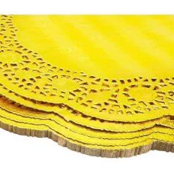 Juvale 100pcs Gold Round 12" Disposable Paper Doilies Lace For Art Craft Wedding Party Table Décor -Juvale GUEST 0db906c2 c4bf 497e b639 6df959554fea
