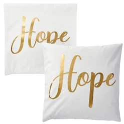 Juvale Set Of 4 Decorative Throw Pillow Covers Couch Cases 20x20 For Home Decor, Believe Faith Love Blessed, Gold Foil -Juvale GUEST 0f597bb6 8b68 4a60 99fd 563f1d17b427