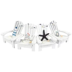 Juvale Set Of 4 Mini Beach Chair For Bathroom, Nautical Home Decor, Ocean Decorations (4 In) -Juvale GUEST 10c9cc99 bd92 4d18 8cf0 7eb37fc793d2