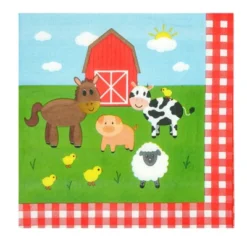 Juvale 144 Pieces Barnyard Birthday Party Supplies, Paper Plates, Napkins, Cups, Cutlery, Serves 24 Guests -Juvale GUEST 12af4df1 1b23 4be3 ad2f 3a918cef0286