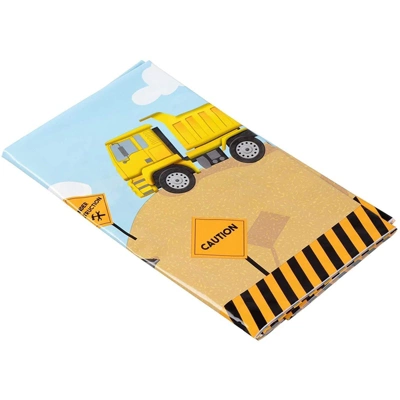 Blue Panda 6-Pack Disposable Plastic Rectangular Tablecloth Construction Themed Table Covers 54 X 108" 4 Blue Panda 6-Pack Disposable Plastic Rectangular Tablecloth Construction Themed Table Covers 54 X 108" - Image 4