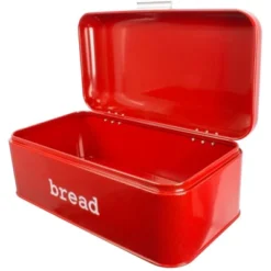 Juvale Metal Bread Box Bin, Stainless Steel Red Food Stoarge Box Container For Kitchen Countertop, 16.75 X 9 X 6.5 In -Juvale GUEST 136569ac 31a6 4c7f 97c2 ddd73e2ddfa0