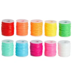 Juvale 10 Spools 50 Yards Each Of Plastic Lanyard String, Gimp String In 10 Neon Colors For Bracelets, Necklaces, Boondoggle Keychains, Lanyard Cord 13 Juvale 10 Spools 50 Yards Each Of Plastic Lanyard String, Gimp String In 10 Neon Colors For Bracelets, Necklaces, Boondoggle Keychains, Lanyard Cord -Juvale GUEST 152f6a40 4a7f 4caa ab13 456e746a106d