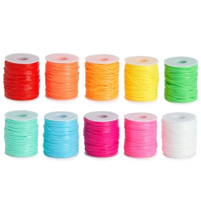 Juvale 10 Spools 50 Yards Each Of Plastic Lanyard String, Gimp String In 10 Neon Colors For Bracelets, Necklaces, Boondoggle Keychains, Lanyard Cord 7 Juvale 10 Spools 50 Yards Each Of Plastic Lanyard String, Gimp String In 10 Neon Colors For Bracelets, Necklaces, Boondoggle Keychains, Lanyard Cord - Image 7