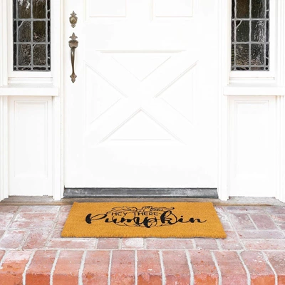 Juvale Hey Natural Coir Welcome Door Mat, Hey There Pumpkin Fall Decor, 30 X 17 Inches 1 Juvale Hey Natural Coir Welcome Door Mat, Hey There Pumpkin Fall Decor, 30 X 17 Inches