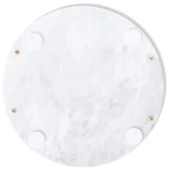 Juvale Round Marble Tray For Vanity With Handles, White Marble And Gold Serving Board For Kitchen, Home Decor, Centerpiece Display, 10.7x10.7x0.4 In -Juvale GUEST 15e734dc d4e8 4286 9de3 ddf1b9bb8de6