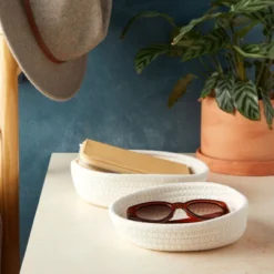 Juvale 3-Piece Small Round Cotton Rope Woven Storage Basket Set, Nesting Bins For Organizing Toys On Shelves, Counters, Home Decor, White, 3 Sizes 12 Juvale 3-Piece Small Round Cotton Rope Woven Storage Basket Set, Nesting Bins For Organizing Toys On Shelves, Counters, Home Decor, White, 3 Sizes -Juvale GUEST 179a9ecd 8276 4e0f 8327 3951894ebb9c