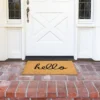 Juvale Hello Welcome Coco Coir Mat, Nonslip Outdoor Natural Door Mat (17 X 30 In)
