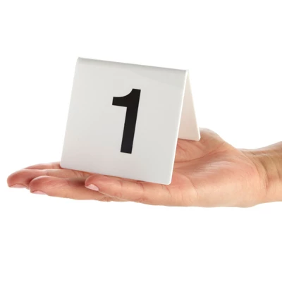 Juvale Set Of 25 Acrylic Table Numbers For Wedding Receptions, Plastic Tent Cards Numbered 1-25 For Restaurants, 3 X 2.75 X 2.5 In 3 Juvale Set Of 25 Acrylic Table Numbers For Wedding Receptions, Plastic Tent Cards Numbered 1-25 For Restaurants, 3 X 2.75 X 2.5 In - Image 3