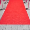 Juvale Red Carpet Runner For Party, 50 Ft Runway Aisle For Wedding, Banquet, Prom Nights, Movie Night Decor, 40gsm, 3 Feet Wide