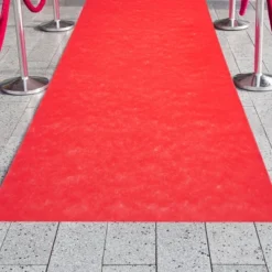 Juvale Red Carpet Runner For Party, 50 Ft Runway Aisle For Wedding, Banquet, Prom Nights, Movie Night Decor, 40gsm, 3 Feet Wide