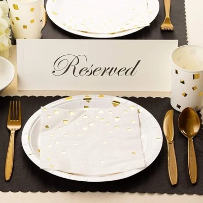 100-Pack Black Party Paper Placemats Rectangular Tabletop Mats With Wavy Edge 3 100-Pack Black Party Paper Placemats Rectangular Tabletop Mats With Wavy Edge - Image 3