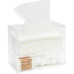 Juvale Acrylic Tissue Box Cover Dispenser Holder With Drawer For Bathroom, Clear, Rectangular, 9.3 X 7 X 5 In 11 Juvale Acrylic Tissue Box Cover Dispenser Holder With Drawer For Bathroom, Clear, Rectangular, 9.3 X 7 X 5 In -Juvale GUEST 1a3e1b79 155e 434c ab11 8834a03f0b83