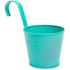 Juvale 6 Pack Round Metal Wall Hanging Planters Pots Bucket For Indoor Outdoor Succulent, 3 Colors, 8 X 5 X 5 In -Juvale GUEST 1c17b90c 6e62 4121 a070 747b152344b9