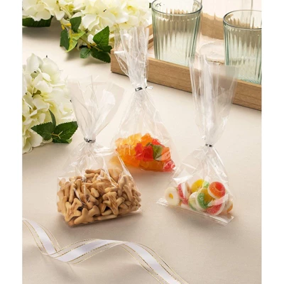 Juvale Gusset Cellophane Bags - 200-Pack Clear Bags Suitable For Popcorn, Cookies, Treats, Marshmallows, And More, 4 X 9 Inches 2 Juvale Gusset Cellophane Bags - 200-Pack Clear Bags Suitable For Popcorn, Cookies, Treats, Marshmallows, And More, 4 X 9 Inches - Image 2