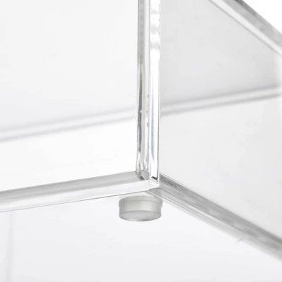 Juvale Acrylic Tissue Box Cover Dispenser Holder With Drawer For Bathroom, Clear, Rectangular, 9.3 X 7 X 5 In 8 Juvale Acrylic Tissue Box Cover Dispenser Holder With Drawer For Bathroom, Clear, Rectangular, 9.3 X 7 X 5 In - Image 8