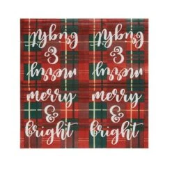 Blue Panda 100 Pack Merry And Bright Paper Napkins For Plaid Christmas Party Supplies, 6.5 X 6.5 In -Juvale GUEST 1daffb49 ae4f 4ed1 9f31 e3ec6b551571