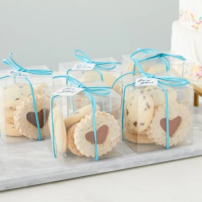 Juvale 50-Pack 3x3x3 Clear Boxes, Small Plastic Gift Boxes For Wedding Favors, Bridal And Baby Showers, Birthdays, Easter 1 Juvale 50-Pack 3x3x3 Clear Boxes, Small Plastic Gift Boxes For Wedding Favors, Bridal And Baby Showers, Birthdays, Easter