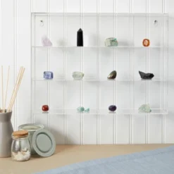 Juvale Small Wall Acrylic Display Case For Figures (Clear, 15.5x11.5x3 In)