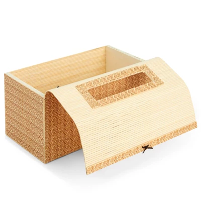 Juvale Bamboo Cane Material Tissue Box Cover For Home And Bathroom Decor, 11 X 6 X 5 In 7 Juvale Bamboo Cane Material Tissue Box Cover For Home And Bathroom Decor, 11 X 6 X 5 In - Image 7