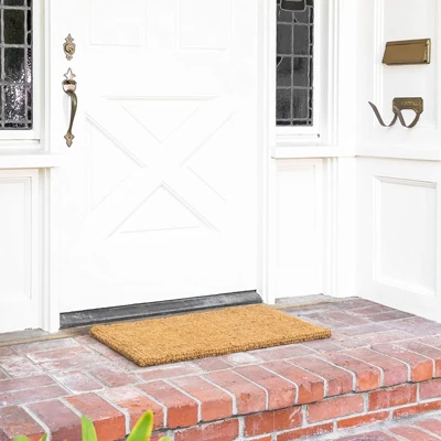 Juvale Plain Coco Coir Door Mat, Bare Natural Unadorned Doormat For Outdoor Entries, Suitable For Inside And Outside Use, 30x17 In 1 Juvale Plain Coco Coir Door Mat, Bare Natural Unadorned Doormat For Outdoor Entries, Suitable For Inside And Outside Use, 30x17 In