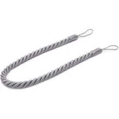 Juvale 2 Pairs Light Grey Rope Curtain Tiebacks With Hooks, Holdbacks For Window Drapes (26 In) -Juvale GUEST 22ceb5ec 1a8a 4edc bdbb 804abafeaaee