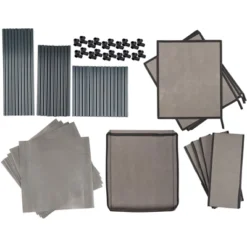 [Juvale] 4-Tier Drawer Dresser For Bedroom, Clothes Organizer, Fabric Storage Tower For Clothing, Linens, Closet, Easy Assembly (Light Gray, -Juvale GUEST 22d97cc4 a180 4de2 99e0 3759ecc2fdbd