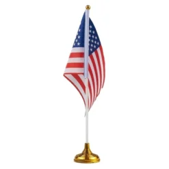 Juvale 12 Pack Patriotic Mini American Flags With Stands For Desk, Table, 4th Of July Party Essentials, 8 X 5 In -Juvale GUEST 231d11db 33b3 4911 bf3a ba0fd1ceb37d