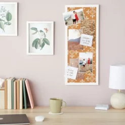 Juvale Decorative Cork Boards For Walls, Framed Tack Bulletin Board With White Border And Floral Print For Bedroom Wall Decor, Dorm Room, 10 X 24 In -Juvale GUEST 256f0770 6b26 4137 8278 cce554380013