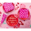 Juvale 3 Pack Pink Heart Plastic Disposable Tablecloth For Valentine’s Day Décor Party Supplies, 54 X 108 In
