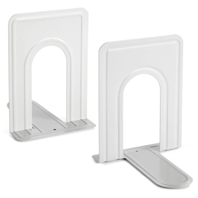 Juvale 12 Pack Metal Bookends For Shelves, Heavy Duty White Book Stoppers For Library, Living Room, Or Office (5x6.6x 5.8 In) 7 Juvale 12 Pack Metal Bookends For Shelves, Heavy Duty White Book Stoppers For Library, Living Room, Or Office (5x6.6x 5.8 In) - Image 7