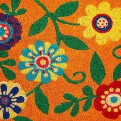 Juvale Natural Coir Floral Spring Door Mat For Front Door Entry, Outdoor Welcome Non-Slip Rug, 17 X 30 In -Juvale GUEST 295c954a ea71 4203 8004 36a3f55cbfc7
