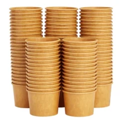 Juvale 100 Pack Disposable Paper Ice Cream Cups, Dessert Bowls For Sundae Bar, Frozen Yogurt (Brown, 5 Oz) -Juvale GUEST 2b0ec7db 2591 4c68 a370 9ba22048a35d