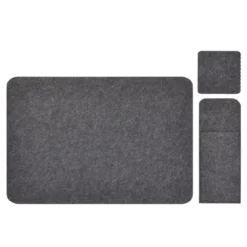 Juvale Felt Table Placemats Set Of 8 For Dining Table And Kitchen Decor With Drink Coasters And Cutlery Pouches (Gray, 24 Pieces) -Juvale GUEST 2b4e78c8 17ed 419c 9529 b2b365bcdb32
