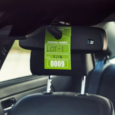 Juvale 100 Pack Temporary Parking Permit Hang Tags Numbered 0001- 0100, Hanging Passes For Car Mirrors, Bulk, Green, 3.15 X 4.75 In 2 Juvale 100 Pack Temporary Parking Permit Hang Tags Numbered 0001- 0100, Hanging Passes For Car Mirrors, Bulk, Green, 3.15 X 4.75 In - Image 2