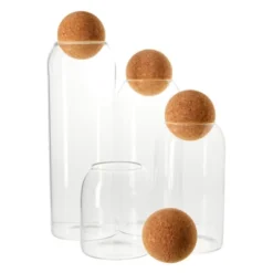 Juvale Set Of 4 Cork Ball Lid Glass Jars, Tall Food Storage Containers For Pantry, Coffee Storage, 4 Sizes 7 Juvale Set Of 4 Cork Ball Lid Glass Jars, Tall Food Storage Containers For Pantry, Coffee Storage, 4 Sizes -Juvale GUEST 2dc52b60 be15 4a30 b028 04565f1102a8