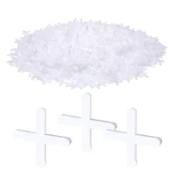 Juvale 3mm Ceramic Wall And Floor Plastic Tile Spacers For Spacing Floor Or Wall Tiles, White 2000pcs