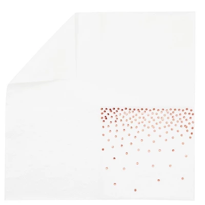 Blue Panda 100 Pack Rose Gold Cocktail Napkins With Foil Polka Dots For Birthday, Wedding Decorations, 3-Ply, 5 X 5 In 7 Blue Panda 100 Pack Rose Gold Cocktail Napkins With Foil Polka Dots For Birthday, Wedding Decorations, 3-Ply, 5 X 5 In - Image 7