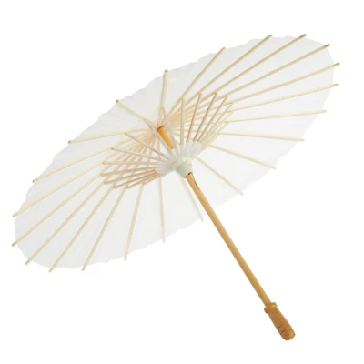 Juvale 6 Pack Small Parasol Paper Umbrellas For Decorations For Kids, Cocktail Party Decor, DIY Crafts, Sun Parasols Photo Props, White, 16 In 5 Juvale 6 Pack Small Parasol Paper Umbrellas For Decorations For Kids, Cocktail Party Decor, DIY Crafts, Sun Parasols Photo Props, White, 16 In - Image 5