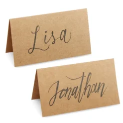 Juvale 200 Pack Kraft Paper Place Cards For Table Setting, Blank Name Cards For Wedding, Table Name Cards For Seating Banquets (3.5 X 2 In) Brown -Juvale GUEST 3067bef4 1ffd 47bd acd9 7716374ebf1e